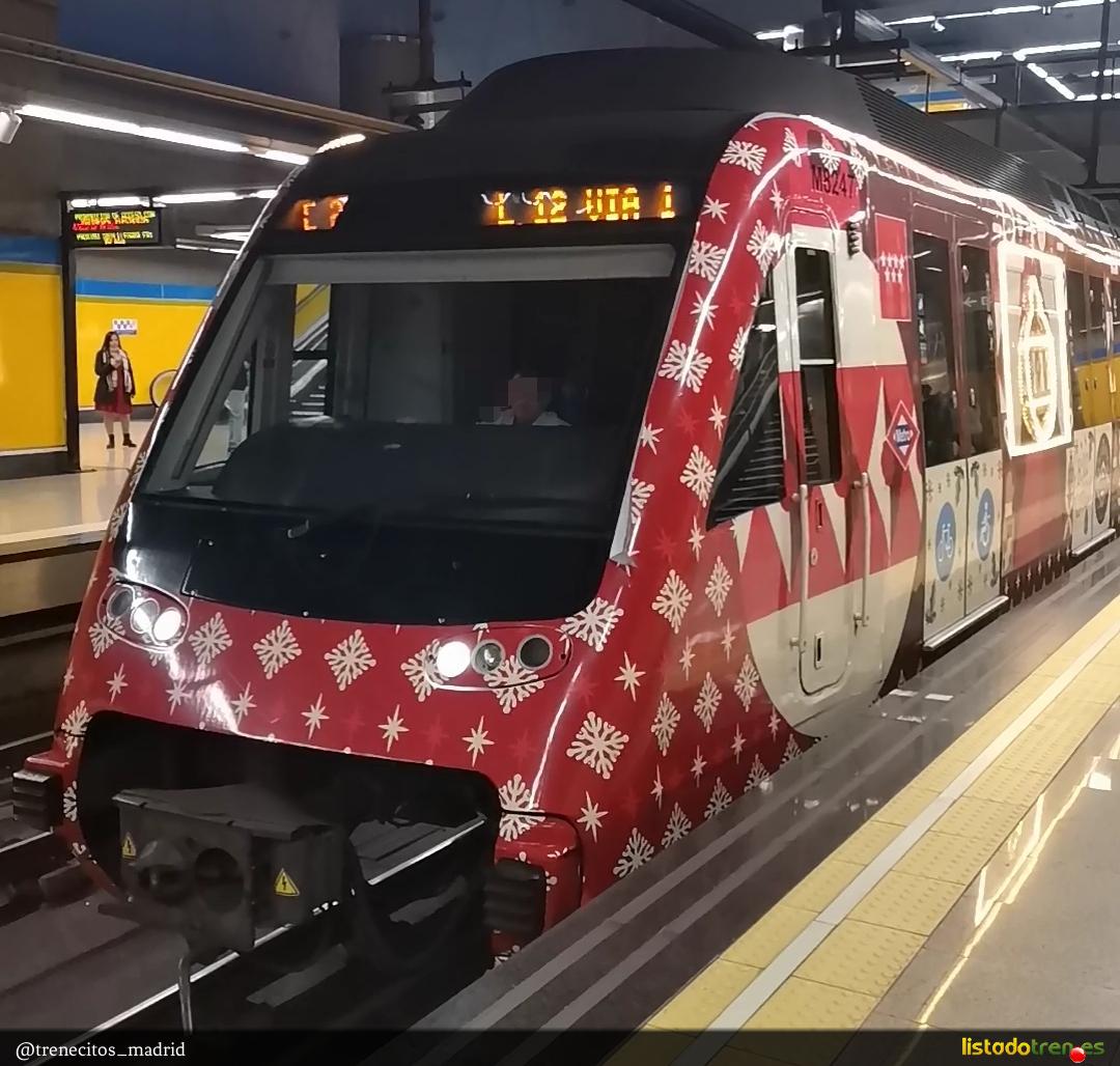 M-8247 Vinilado con el tren de la navidad en L12