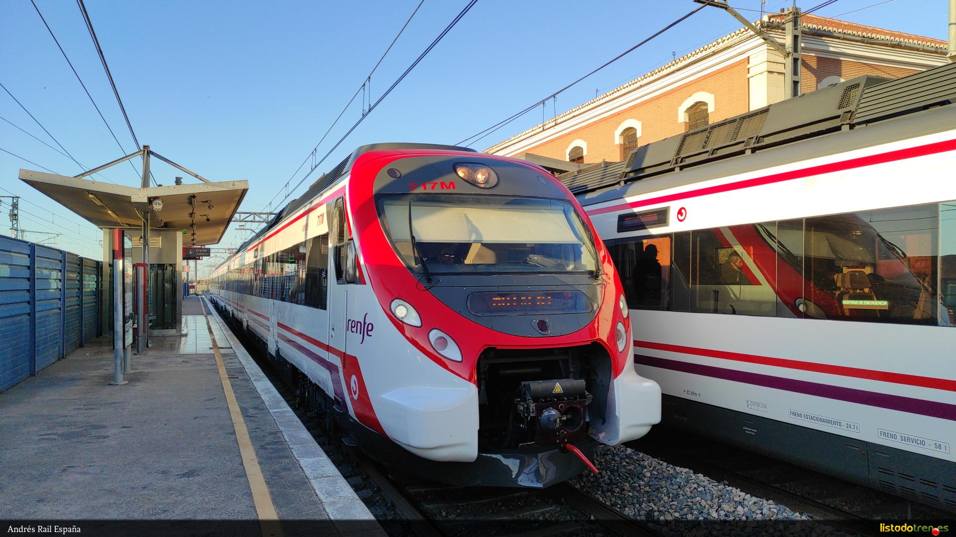 Cercanías 464.217R en Alzira, Valencia