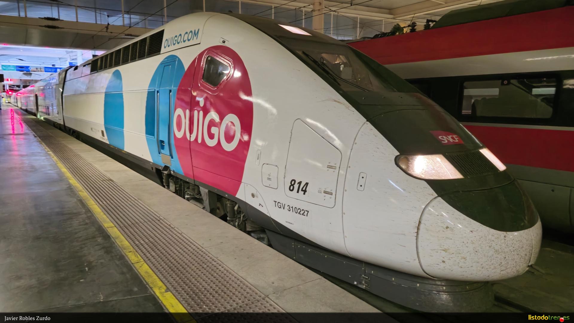 Tgv 108.014 en pruebas de LZB en Atocha