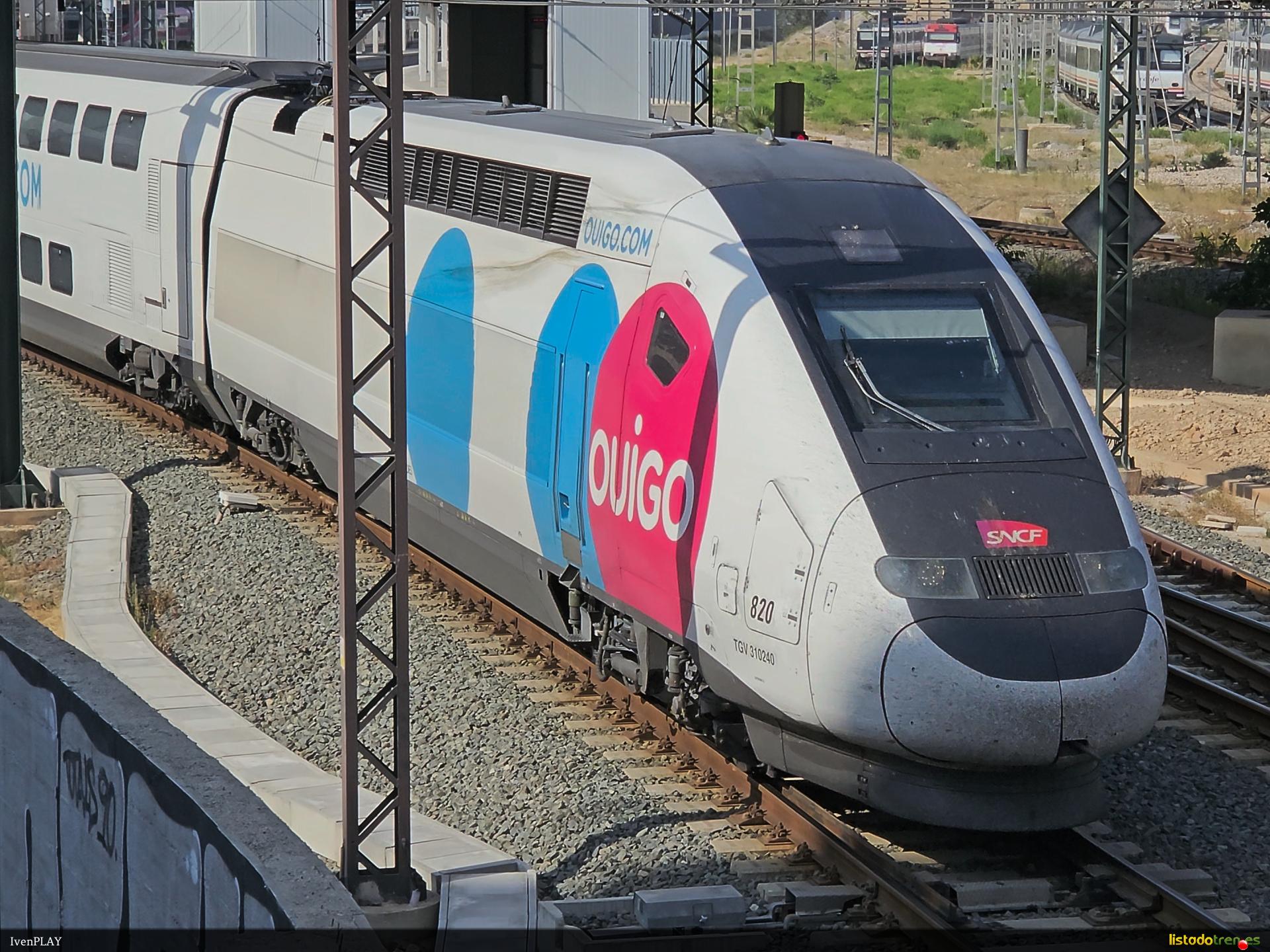 Ouigo 108-020 Vuelta en servicio por Valencia