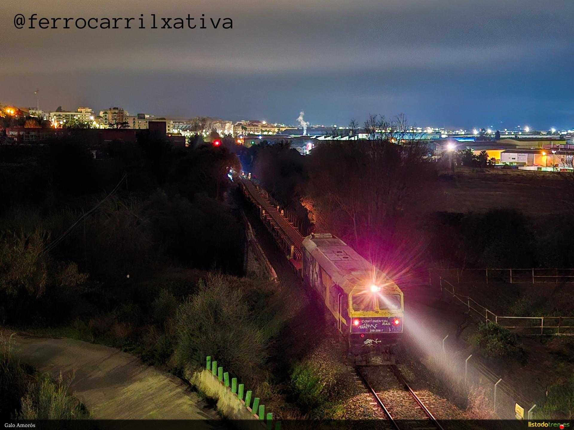 319.306 con carrilero por Xativa-Alcoy