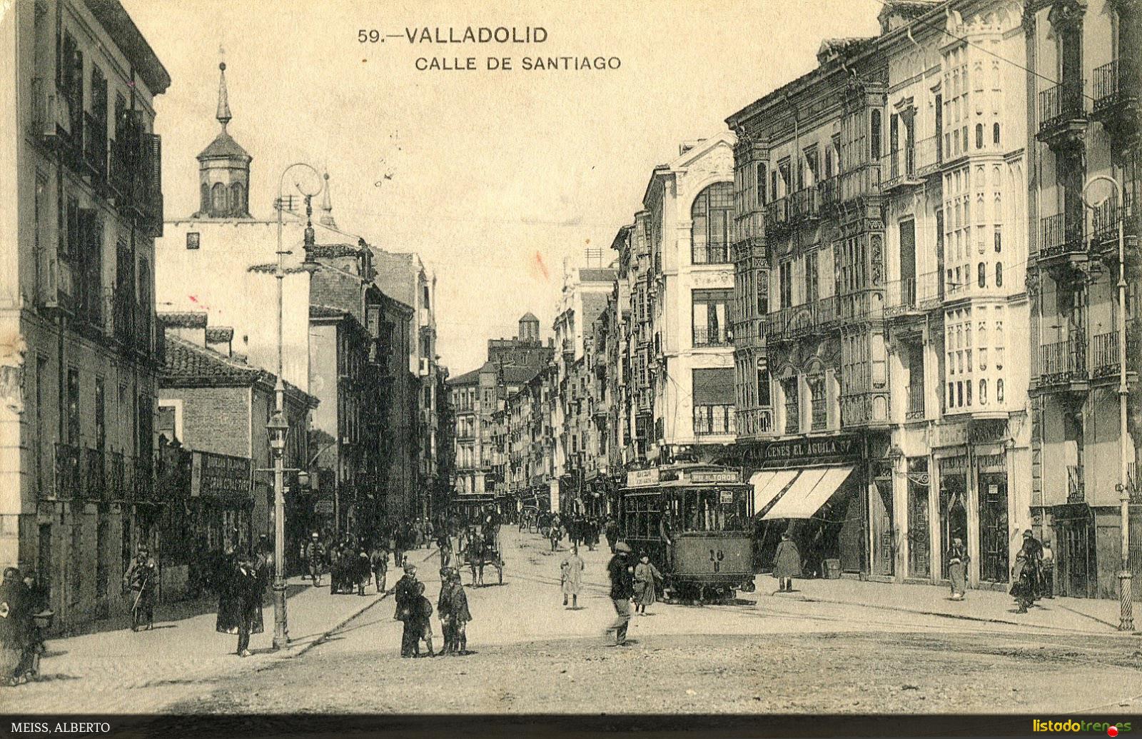 Postal de Valladolid. Calle Santiago