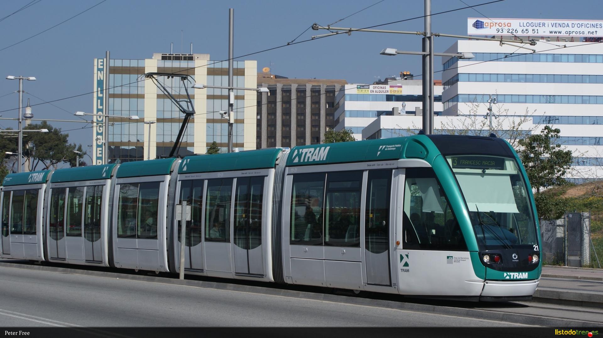 Barcelona Trambaix Tranvía 111.21, 24/03/12